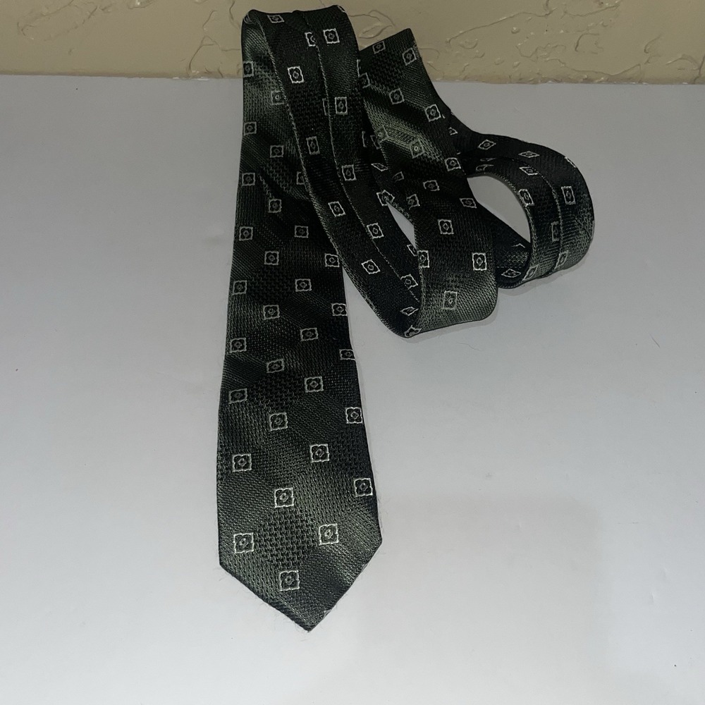 Michael Kors Necktie Sage Green Textured Woven 100%‎ Silk 57"